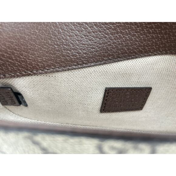 $2800 BRAND NEW GUCCI 1955 HORSEBIT GG SUPREME CANVAS MINI SHOULDER BAG - Picture 15 of 16